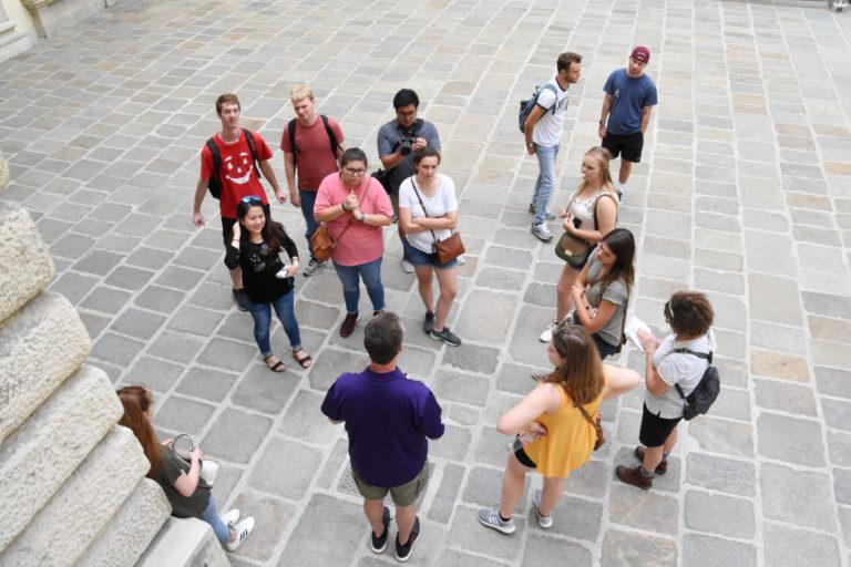 Vienna July 2018- in a square